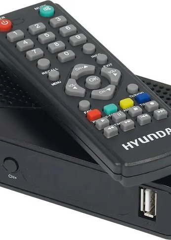 Ресивер DVB-T2 Hyundai H-DVB500 черный