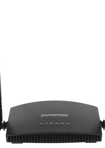 Роутер беспроводной Digma DWR-N301 N300 10/100BASE-TX черный (упак.:1шт)
