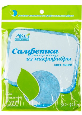Салфетка микрофибра (упак.:1шт) голубой