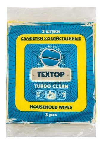 Салфетка Textop Turbo Clean вискоза (упак.:3шт) (T299)