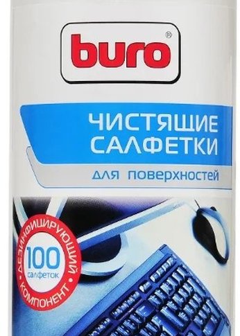 Салфетки Buro BU-Asurface для поверхностей туба 100шт влажных