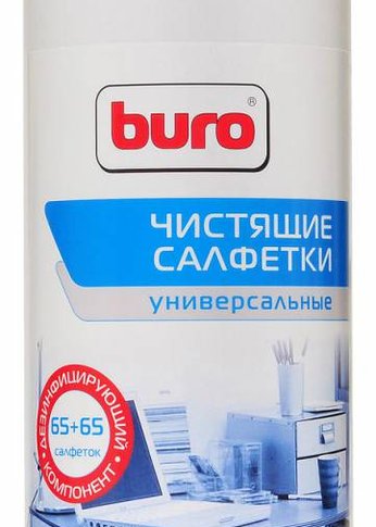 Салфетки Buro BU-Tmix универсальные туба 65шт влажных + 65шт сухих