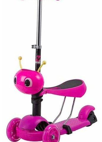 Самокат-кикборд детский Novatrack Disco-kids Saddle колеса 120/90мм розовый (120DISCOKIDS.PN9)