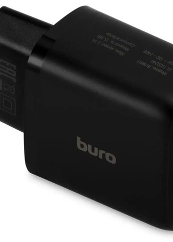 Сетевое зар./устр. Buro BUWH1 15.5W 3.1A 2xUSB универсальное черный (BUWH15S200BK)