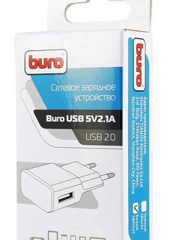 Сетевое зар./устр. Buro TJ-159w 2.1A универсальное белый