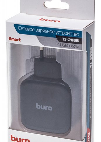 Сетевое зар./устр. Buro TJ-286B Smart 5A универсальное черный (TJ-286B)