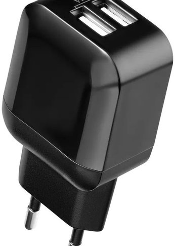 Сетевой адаптер Defender EPA-13 2xUSB/2.1A  черный 83840