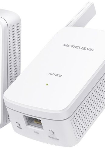 Сетевой адаптер Powerline Mercusys MP510 KIT AV1000 Gigabit Ethernet (ант.внеш.несъем.) 2ант. (упак.:2шт)