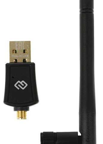 Сетевой адаптер WiFi Digma DWA-AC600E AC600 USB 2.0 (ант.внеш.съем) 1ант. (упак.:1шт)