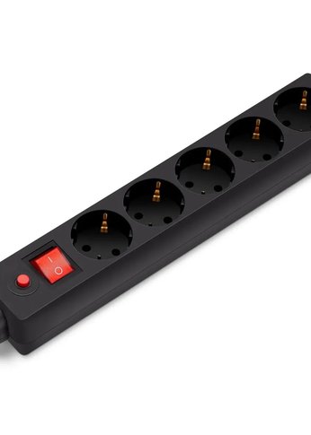 Сетевой фильтр Buro 500SH-10-B 10м (5 розеток) черный (коробка)