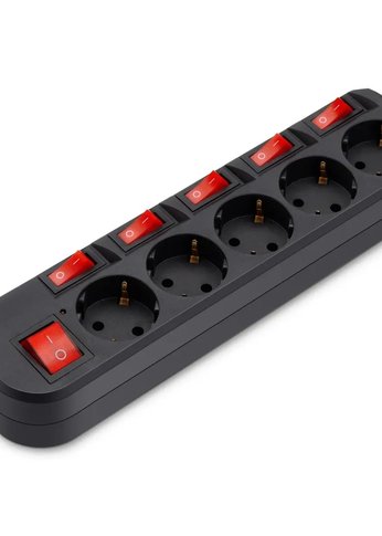Сетевой фильтр Buro 500SH-3-SW-B 3м (5 розеток) черный (коробка)