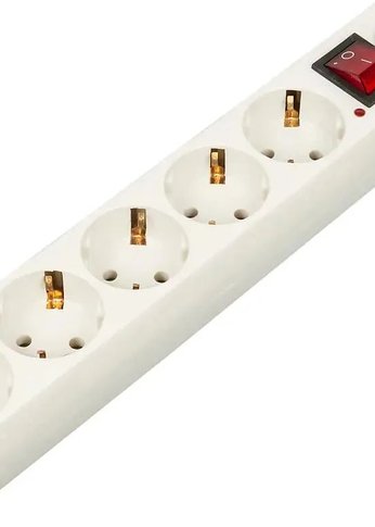 Сетевой фильтр Buro 500SH-3-W 3м (5 розеток) белый (коробка)