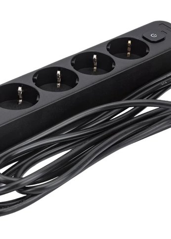 Сетевой фильтр Эра USF-4es-3m-2xUSBAC-B 4роз. 3м черный (Б0059574)