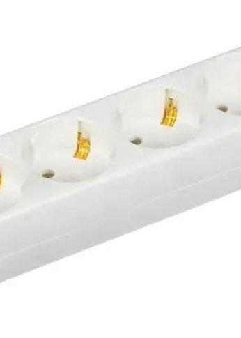 Сетевой удлинитель IEK GENERICA У05 3м (5 розеток) белый (пакет ПЭ)