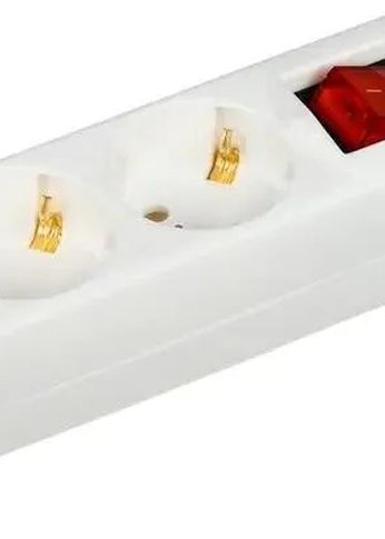 Сетевой удлинитель IEK У03В 1.5м (3 розетки) белый (пакет ПЭ)