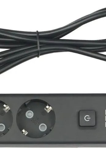 Сетевой удлинитель Powercube PC-5B-2M 1.9м (2 розетки) черный (коробка)