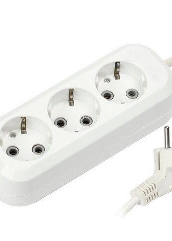 Сетевой удлинитель Smartbuy SBE-16-3-02-Z 2м 3 розетки белый