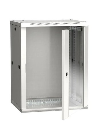 Шкаф коммутационный ITK Linea W (LWR3-12U64-GF) настенный 12U 600x450мм пер.дв.стекл 90кг серый 350мм 29кг 200град. 635мм IP20 IK08 сталь