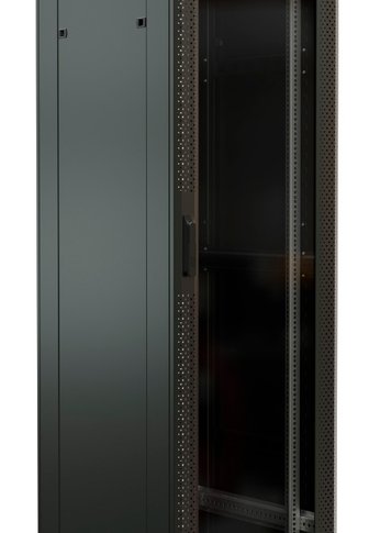 Шкаф коммутационный WRline (WR-TT-2266-AS-RAL9004) напольный 22U 600x600мм пер.дв.стекл задн.дв.стал.лист 2 бок.пан. направл.под винты 800кг черный 5