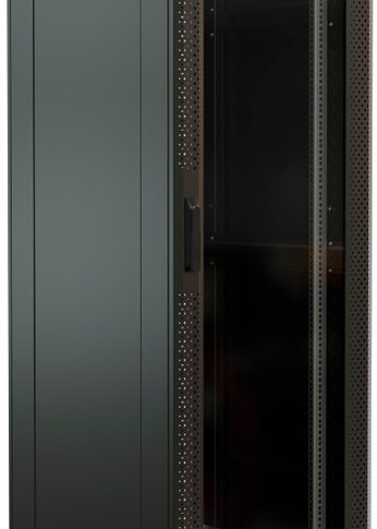 Шкаф коммутационный WRline (WR-TT-2766-AS-RAL9004) напольный 27U 600x600мм пер.дв.стекл задн.дв.стал.лист 2 бок.пан. направл.под винты 800кг черный 5