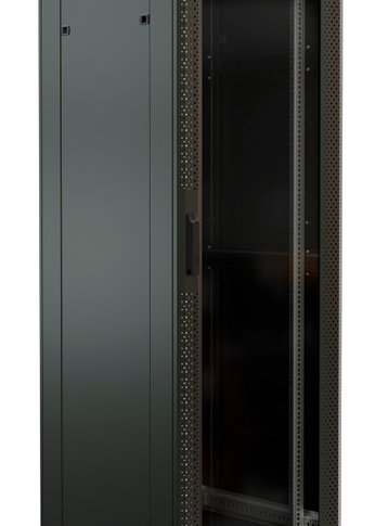 Шкаф коммутационный WRline (WR-TT-3266-AS-RAL9004) напольный 32U 600x600мм пер.дв.стекл задн.дв.стал.лист 2 бок.пан. направл.под винты 800кг черный 5