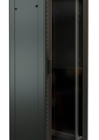 Шкаф серверный WRline (WR-TT-3261-AS-RAL9004) напольный 32U 600x1000мм пер.дв.стекл задн.дв.стал.лист 2 бок.пан. 800кг черный 910мм 101кг 1610мм IP20