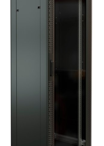 Шкаф серверный WRline (WR-TT-3268-AS-RAL9004) напольный 32U 600x800мм пер.дв.стекл задн.дв.стал.лист 2 бок.пан. 800кг черный 710мм 1610мм IP20 сталь