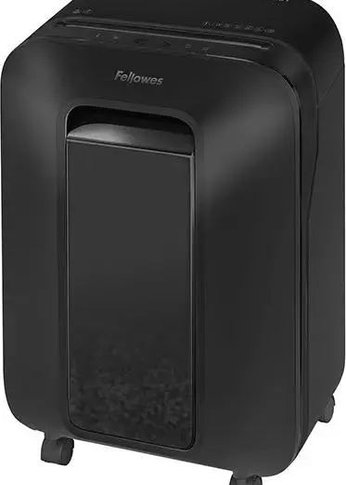 Шредер Fellowes PowerShred LX201 черный (секр.P-5) перекрестный 12лист. 22лтр. скрепки скобы пл.карты