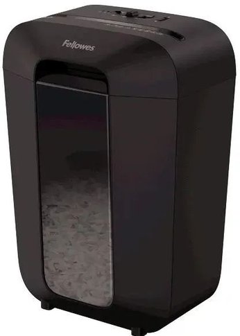 Шредер Fellowes PowerShred LX70 черный (секр.P-4) перекрестный 11лист. 18лтр. скрепки скобы пл.карты