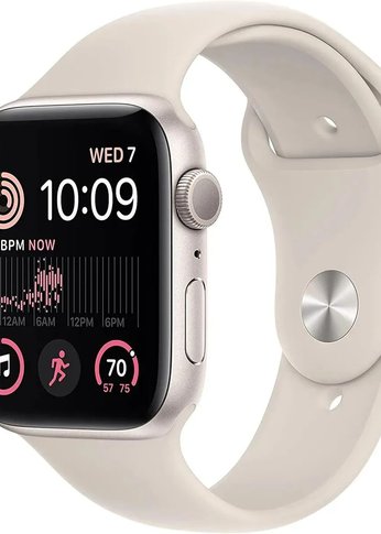 Смарт-часы Apple Watch SE 2024 A2723 44мм OLED корп.сияющая звезда Sport Band рем.сияющая звезда разм.брасл.:160-210мм (MXEV3LL/A)