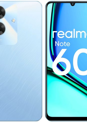 Смартфон Realme RMX3933 Note 60 128Gb 4Gb небесно-голубой моноблок 3G 4G 2Sim 6.74" 720x1600 Android 14 32Mpix 802.11 a/b/g/n/ac GPS GSM900/1800 GSM1