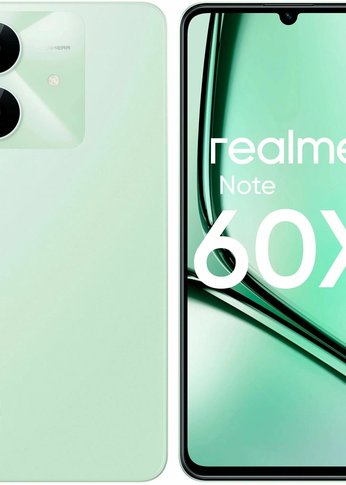 Смартфон Realme RMX3938 Note 60х 64Gb 3Gb зеленый моноблок 3G 4G 2Sim 6.74" 720x1600 Android 14 8Mpix 802.11 a/b/g/n/ac GPS GSM900/1800 GSM1900 Touch