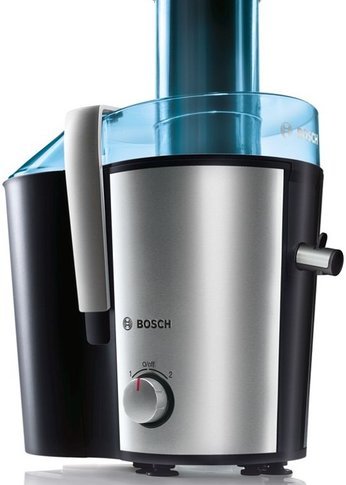 Соковыжималка центробежная Bosch MES3500 700Вт рез.сок.:1250мл. серебристый/синий