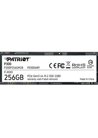 SSD жесткий диск Patriot M.2 2280 256GB P300 P300P256GM28 