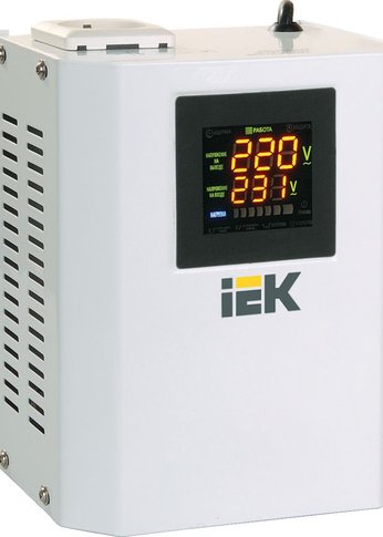 Стабилизатор напряжения IEK Boiler 0,5 кВА однофазный настенный белый (IVS24-1-00500)