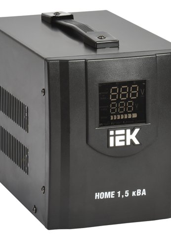 Стабилизатор напряжения IEK Home 1.5кВА однофазный черный (IVS20-1-01500)