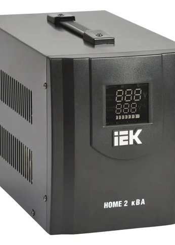 Стабилизатор напряжения IEK Home 2кВА однофазный черный (IVS20-1-02000)