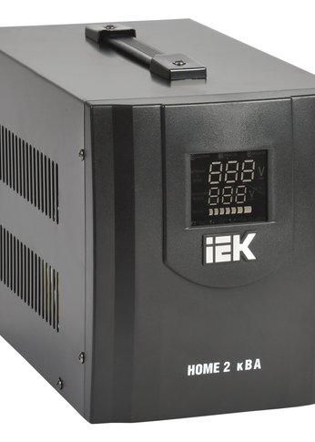 Стабилизатор напряжения IEK Home 2кВА однофазный черный (IVS20-1-02000)