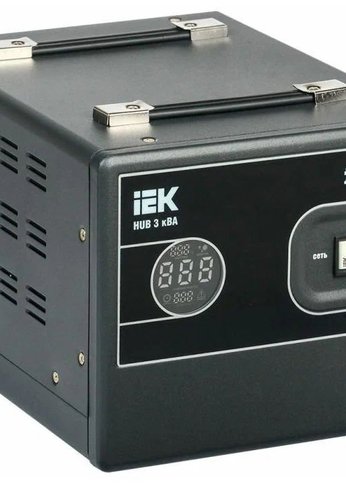 Стабилизатор напряжения IEK Hub 3кВА однофазный переносной (IVS21-1-003-13)