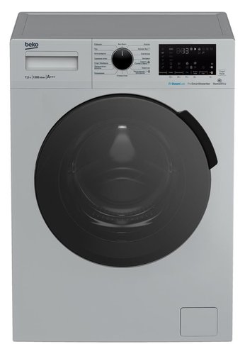 Стиральная машина Beko WSPE7H616S серебристый 7.5кг 1200об/мин