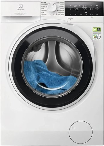 Стиральная машина Electrolux EW7F3494EQ белый 9кг 1400об/мин с паром инвертор англ.панель
