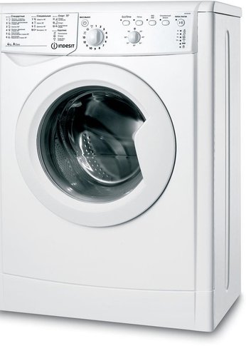 Стиральная машина Indesit EcoTime IWUB 4085 белый, 4кг, 800об/мин, узкая