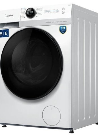 Стиральная машина Midea MF200D80WBS/W-RU класс: A загр.фронтальная макс.:8кг, (с сушкой) белый