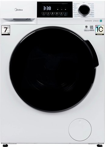 Стиральная машина Midea MFC3712BSW40/W класс: A загр.фронтальная макс.:7кг белый инвертер