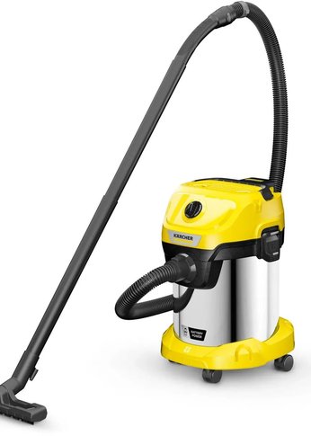 Строительный пылесос Karcher WD 3-18 S 225Вт (уборка: сухая/влажная) желтый