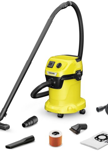 Строительный пылесос Karcher WD 3 P V-17/4/20 Workshop 1000Вт желтый (1.628-175.0)