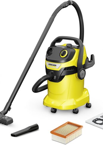 Строительный пылесос Karcher WD 5 V-25/5/22 1100Вт (уборка: сухая/сбор воды) желтый (1.628-300.0)