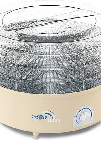 Сушилка для овощей и фруктов Ротор Дива СШ-007-07 3под. 520Вт прозрачный, гофротара