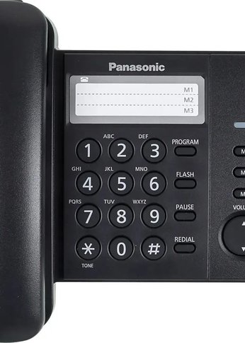 Телефон проводной Panasonic KX-TS2352RUB черный