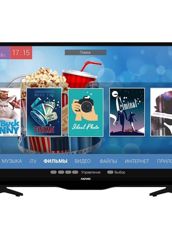 Телевизор LED 24" Asano 24LH7020T черный SmartTV